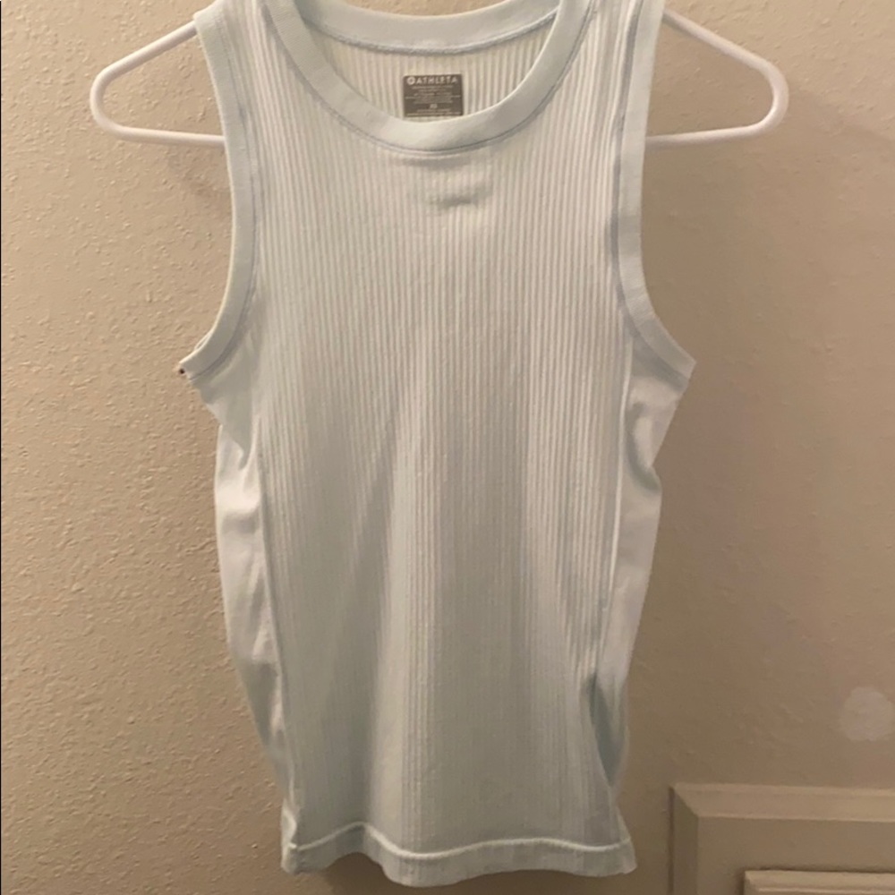 Light Blue Ribbed Athleta Tank